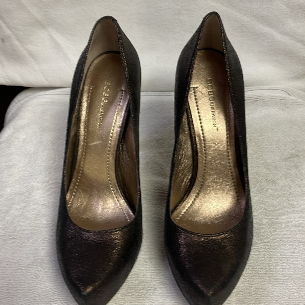 BCBGeneration Platform Stiletto Bronze Size 7 - Picture 2 of 10